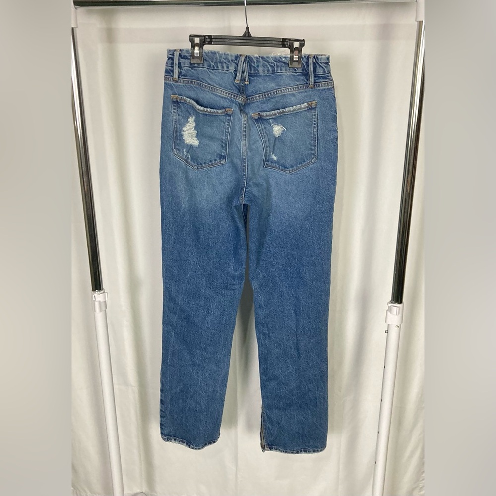 Good American Good 90's Straight 6/28 Distressed Baggy Jeans - Picture 8 of 10